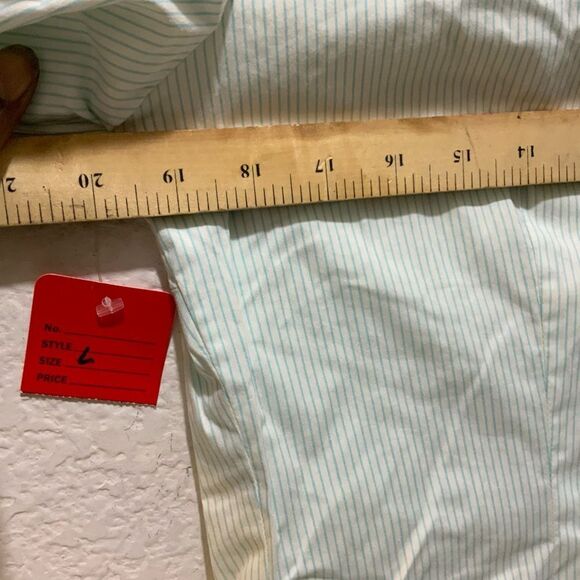 ideology top 3 D flowers blue button 12 - Picture 8 of 9